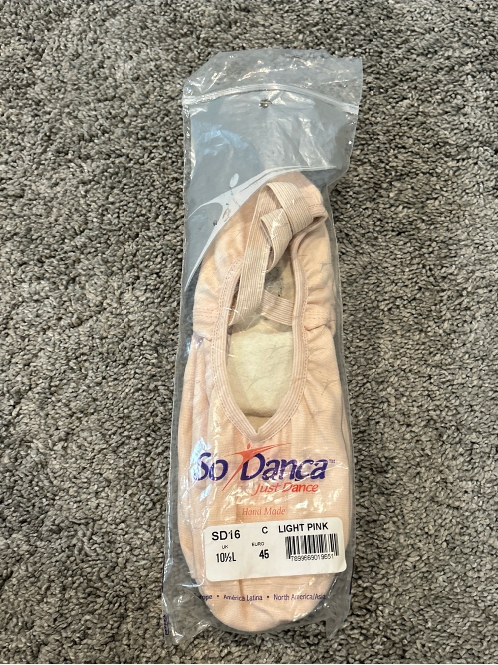 Canvas Ballet Slippers in Light Pink